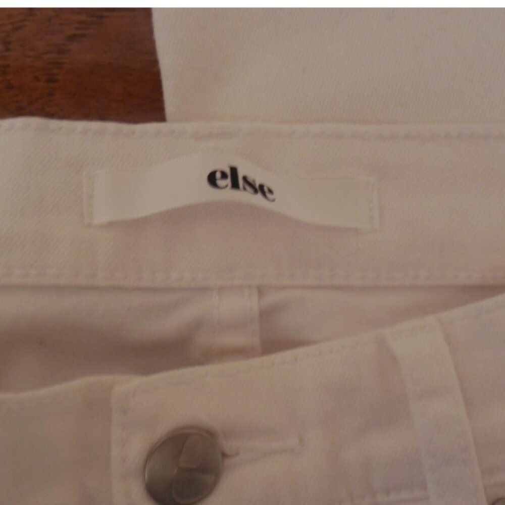 ELSE White Straight Destroyed Jeans 29W
